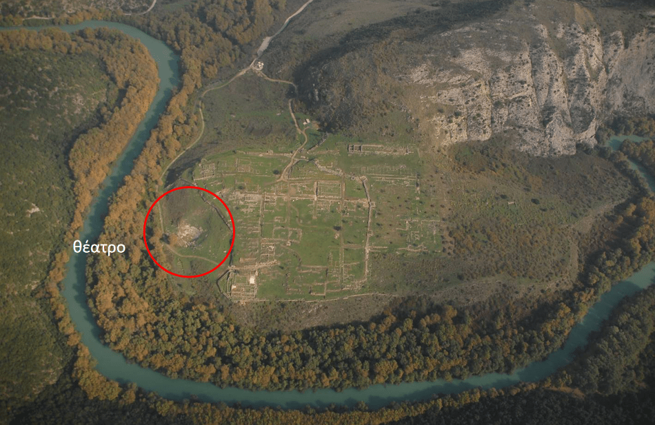 Αεροφωτογραφία του οχυρωμένου οικισμού Γιτάνων