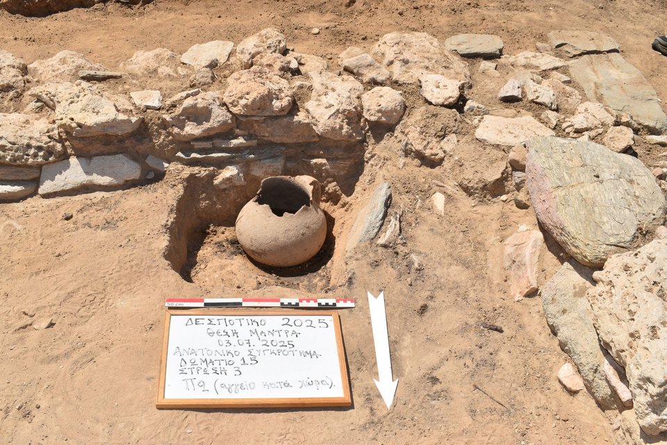  Αποκάλυψη μαγειρικού αγγείου σε δωμάτιο του Ανατολικού Συγκροτήματος