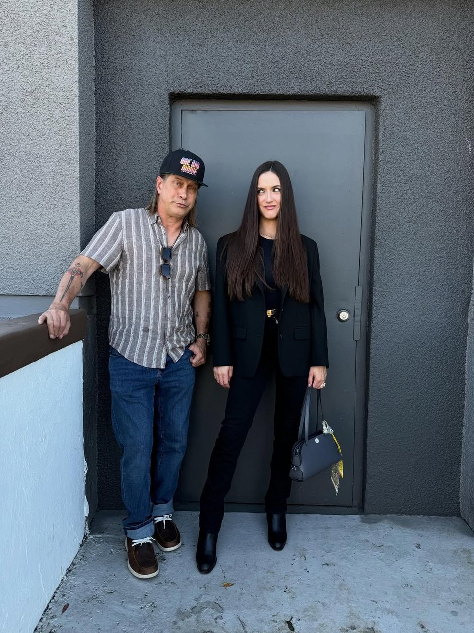 Η Αλάια με τον πατέρα της Στίβεν Μπάλντουιν 