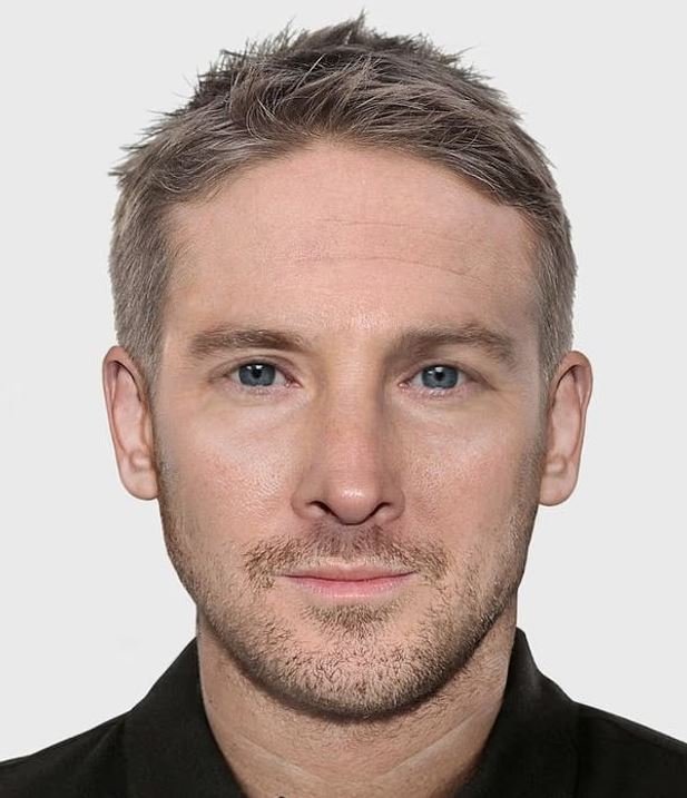 Aπεικόνιση του προσώπου του Mπεν Νίντχαμ, που δείχνει πώς μπορεί να μοιάζει ως ενήλικας, σήμερα στα 36 του / Photo credits:Tim Wdden, Daily Mirror