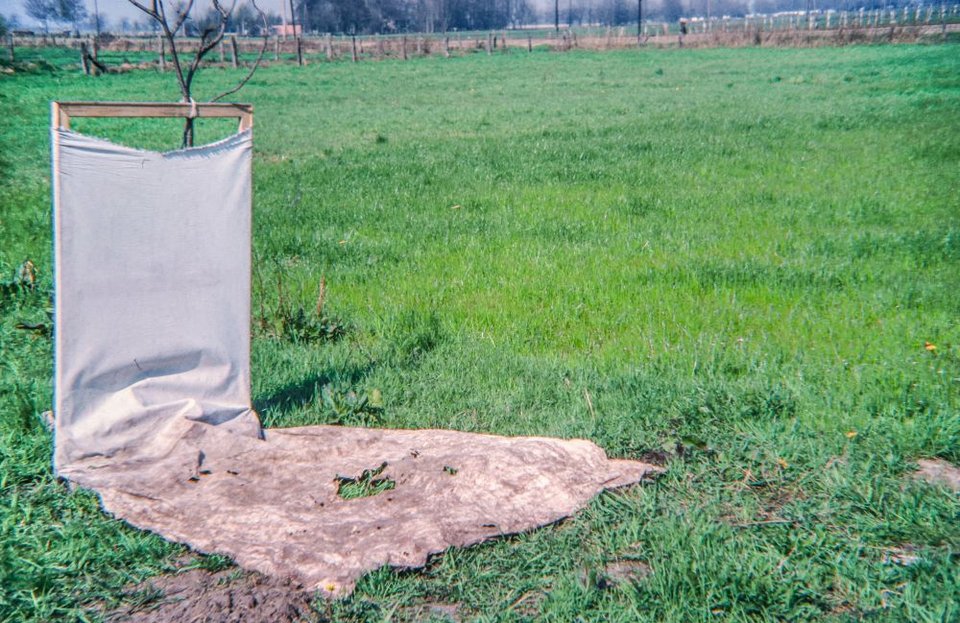 Στάθης Λογοθέτης,  Φωτογραφία από την προετοιμασία έργου από τη σειρά Φύση  κατά τη διαμονή του καλλιτέχνη στο Worpswede της Γερμανίας,  1978-1979 Ευγενική παραχώρηση της Τζούλιας Λογοθέτη