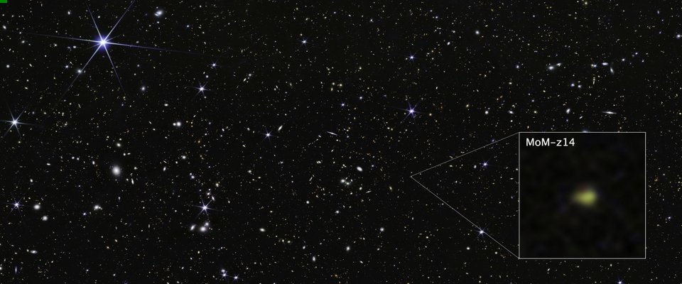 Το διαστημικό τηλεσκόπιο James Webb εντοπίζει τον πιο απομακρυσμένο και παλιό γαλαξία που έχει παρατηρηθεί ποτέ // Credit φωτογραφίας: NASA, ESA, CSA, STScI, R. Naidu (MIT), Image Processing: J. DePasquale (STScI)