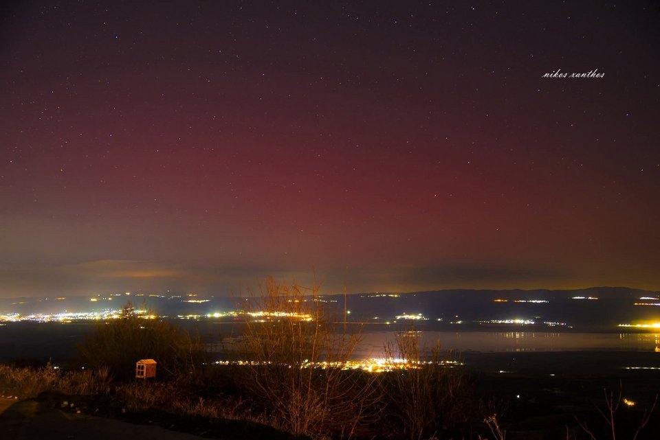 Το βόρειο σέλας στον Χορτιάτη / Weather News Greece