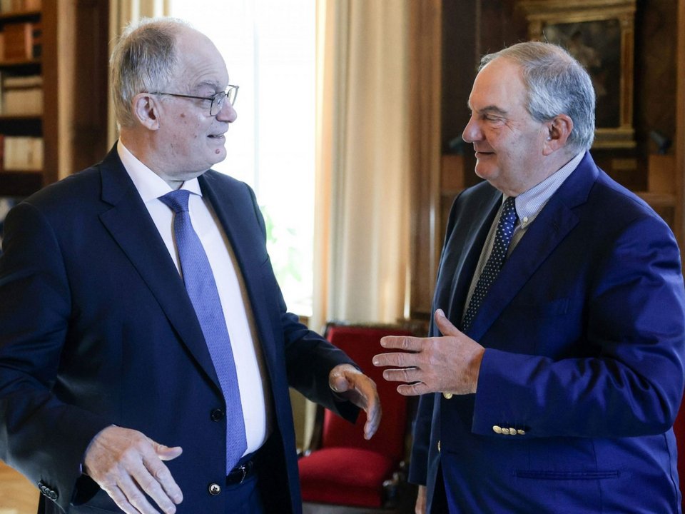 Κωνσταντίνος Τασούλας και Κώστας Καραμανλής -Φωτογραφία: Γρ. Τύπου ΠτΔ/ΘΟΔΩΡΟΣ ΜΑΝΩΛΟΠΟΥΛΟΣ