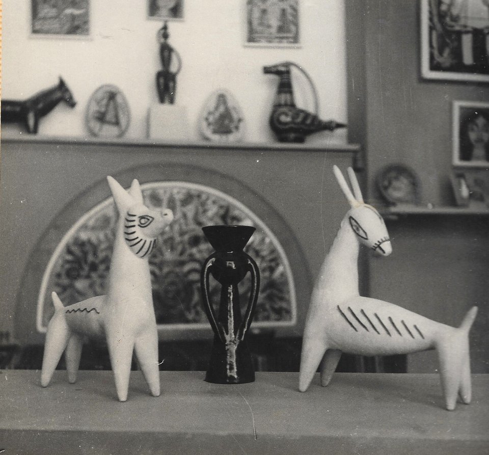 Φωτογραφία από το πρώτο εργαστήριο του Πάνου Βαλσαμάκη στον Κεραμεικό, το 1959