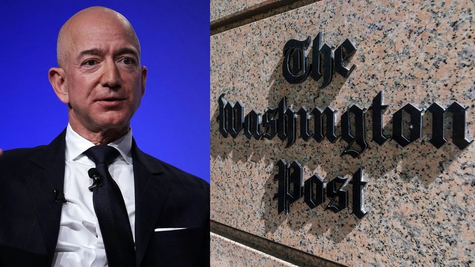 Όταν ο Bob Woodward τον ρώτησε γιατί προχώρησε στην αγορά, ο ιδρυτής της Amazon ήταν σαφής για το τι θεωρούσε βασικό πρόβλημα των ΜΜΕ εκείνης της περιόδου: το μοντέλο της αργής συρρίκνωσης / GETTY 