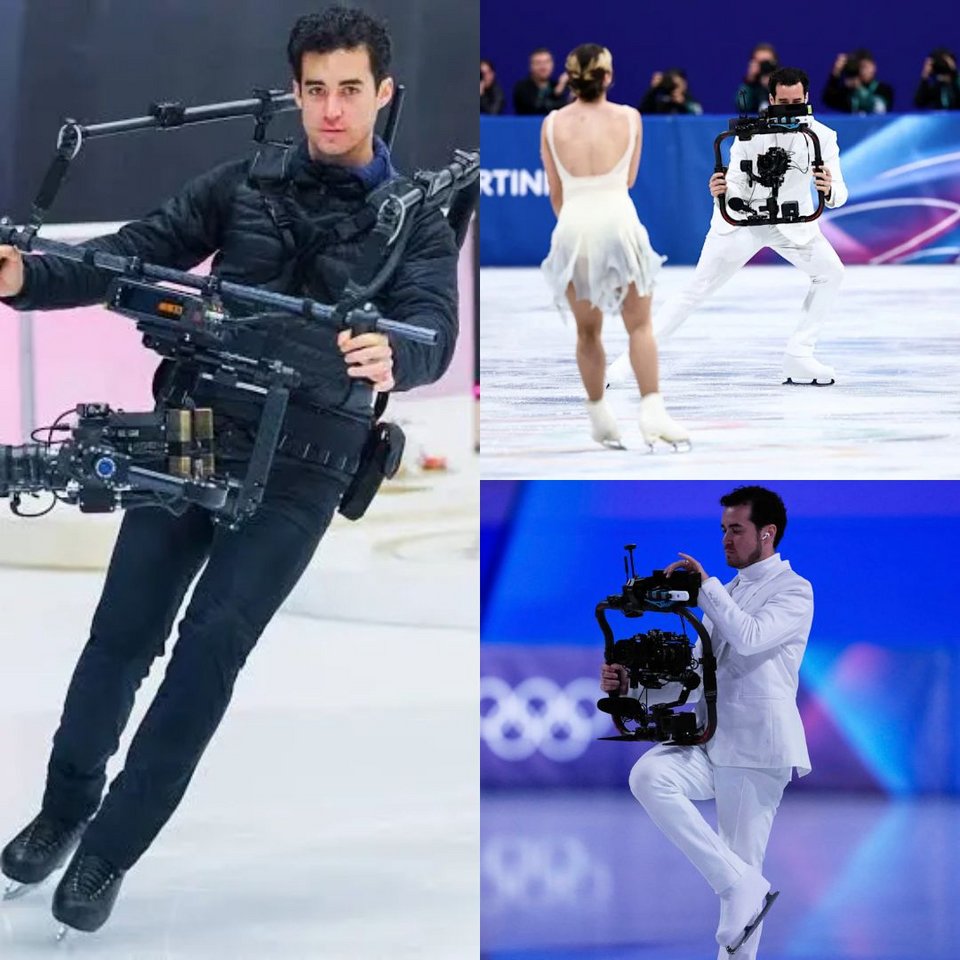 Στους Χειμερινούς Ολυμπιακούς Αγώνες του Μιλάνου, ανάμεσα στους αθλητές που ζεσταίνονται στον πάγο και στα φώτα που αντανακλούν στις λεπίδες των πατινιών, κινείται σχεδόν αόρατος ένας άνθρωπος με λευκό σμόκιν / ΑΡ