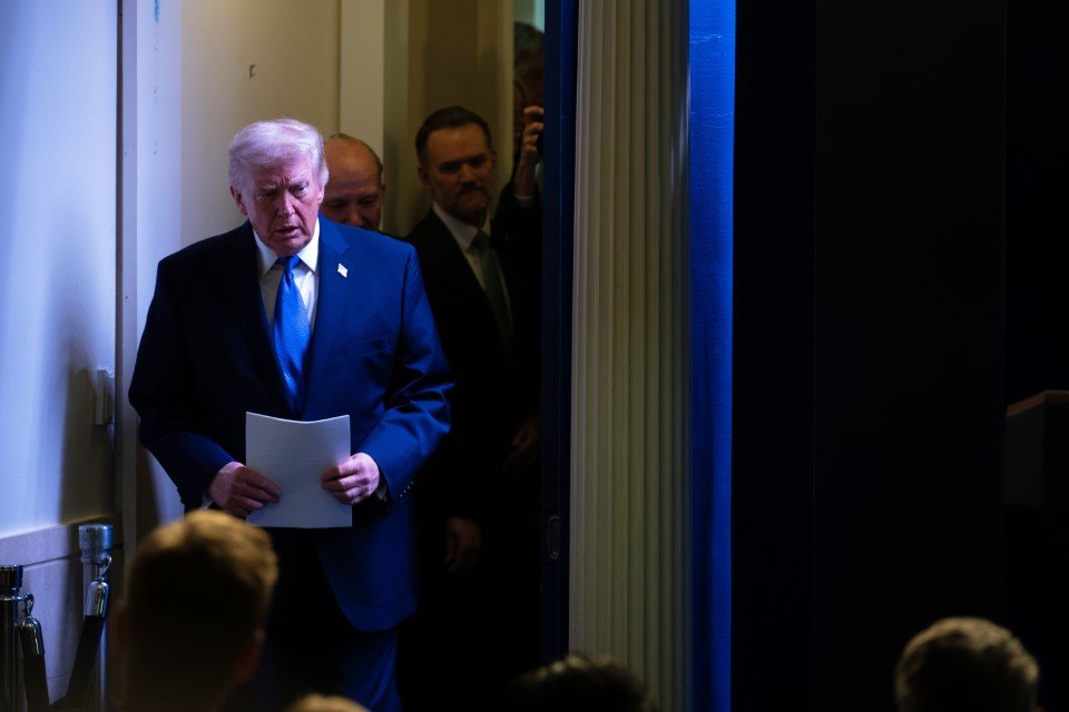 O Nτόναλντ Τραμπ στην αίθουσα Τύπου