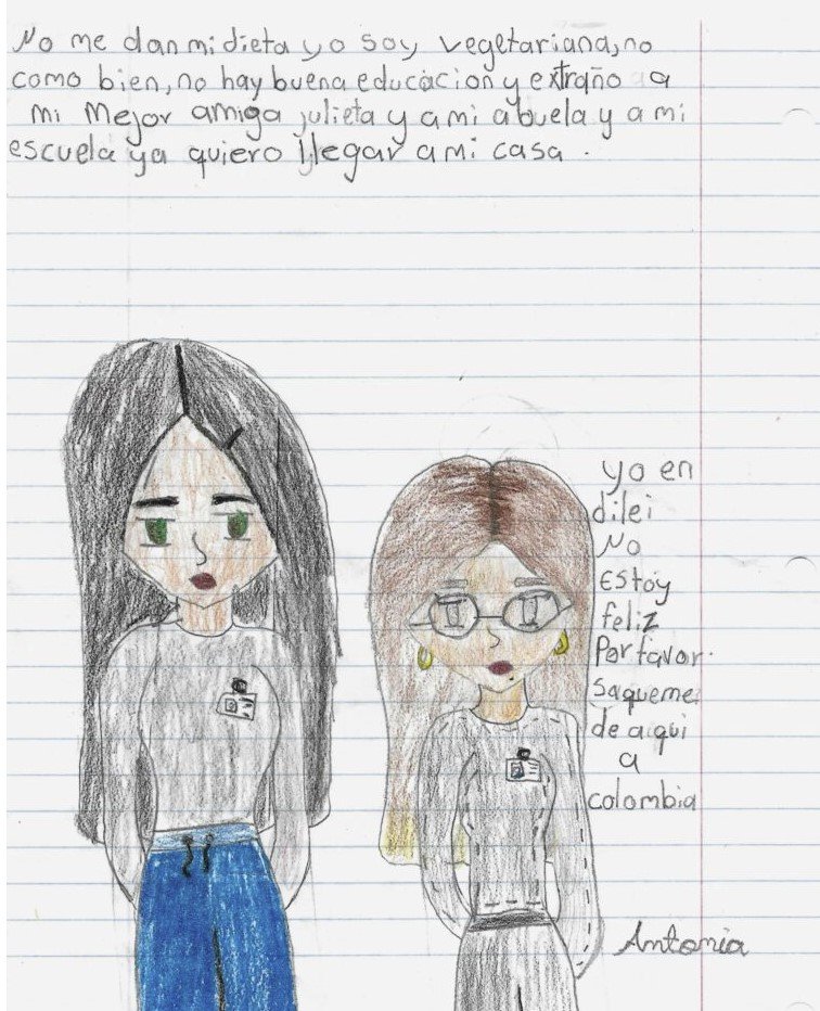 Γράμμα της 9χρονης μέσα από το κέντρο κράτησης / INSTAGRAM