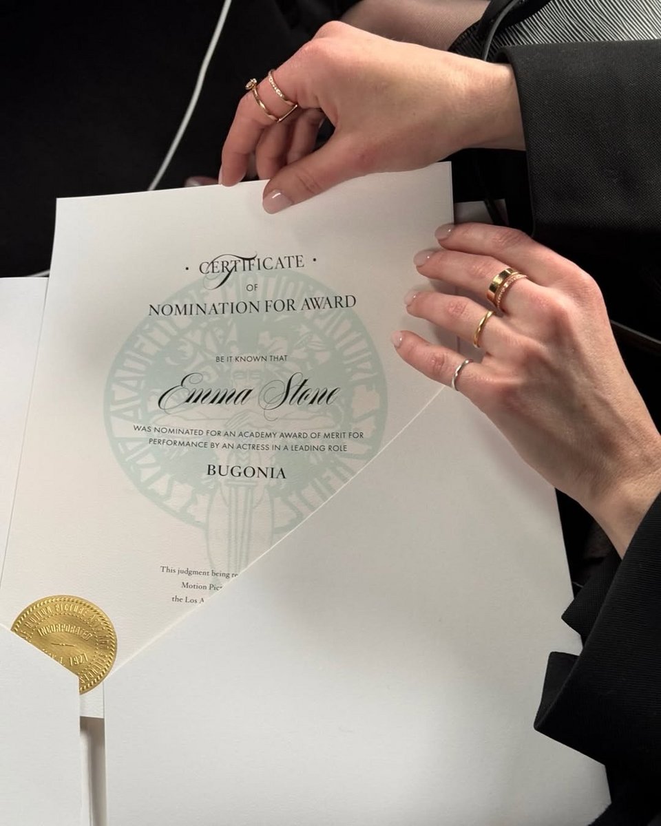 Το πιστοποιητικό των υποψηφίων για Όσκαρ 