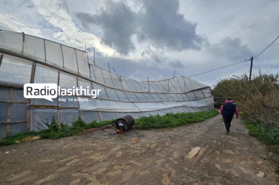 Κρήτη: Ανεμοστρόβιλος διέλυσε θερμοκήπιο 