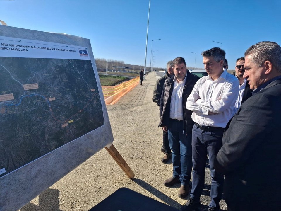  Κατασκευή αυτοκινητόδρομου Κεντρικής Ελλάδος, Ε-65,Γρεβενά /Φωτογραφία: Υπουργείο Υποδομών και Μεταφορών 