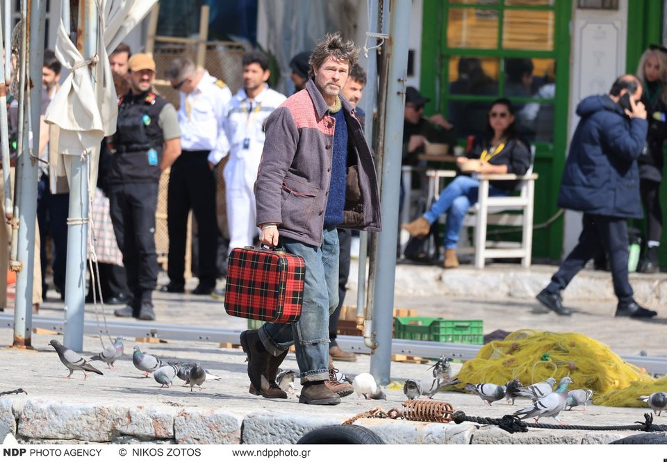 Ο Μπραντ Πιτ στα γυρίσματασ την Υδρα