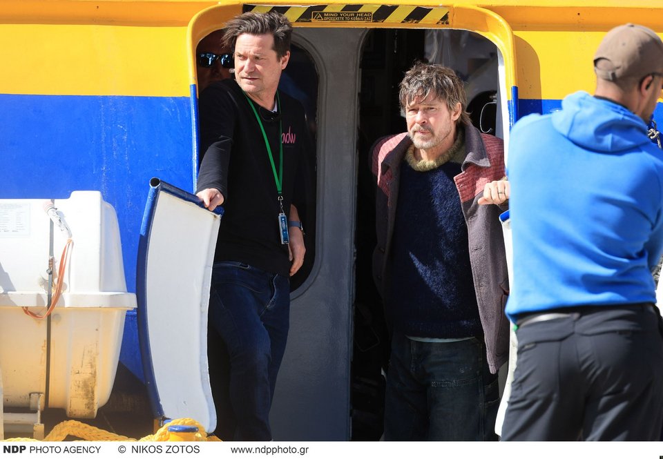 Ο Μπραντ Πιτ στα γυρίσματασ την Υδρα