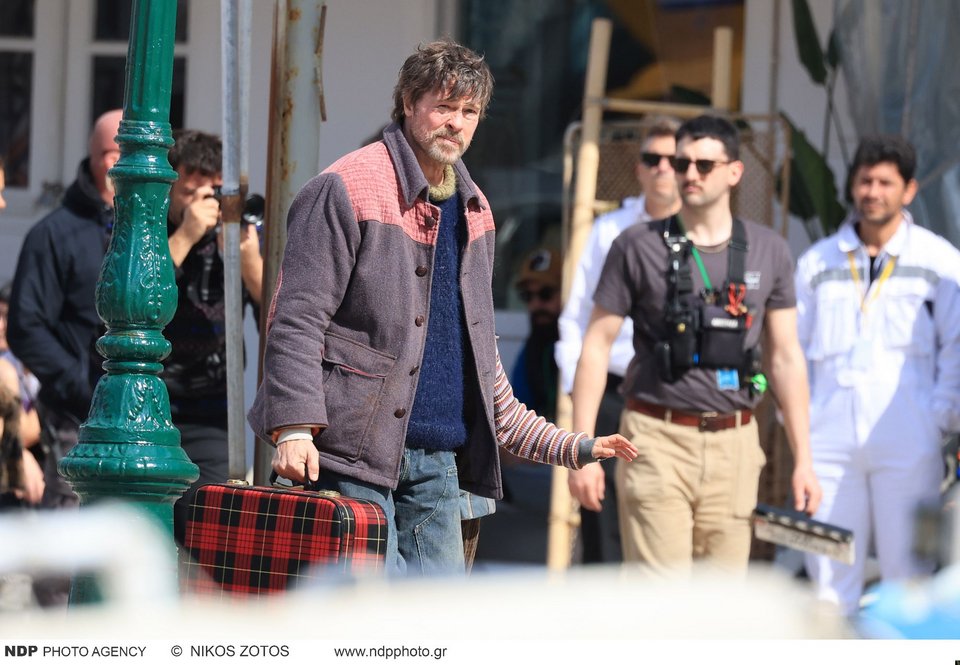 Ο Μπραντ Πιτ στα γυρίσματασ την Υδρα