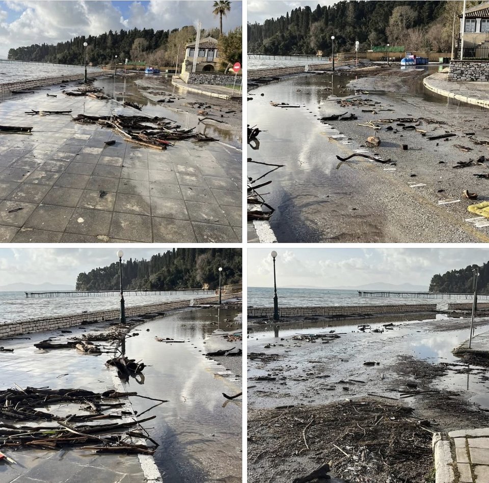 Βομβαρδισμένο τοπίο στον δρόμο του Ανεμομύλου Μον Ρεπό στην Κέρκυρα