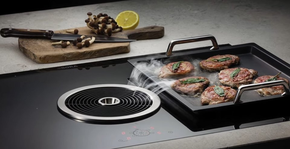  Απορροφητήρας ενσωματωμένος στις εστίες / Στιγμιότυπο από kitcinsider 