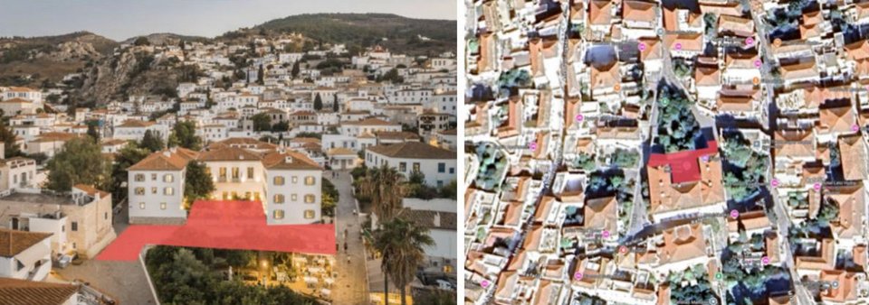 Οι τέντες έξω απο την Υδρούσσα