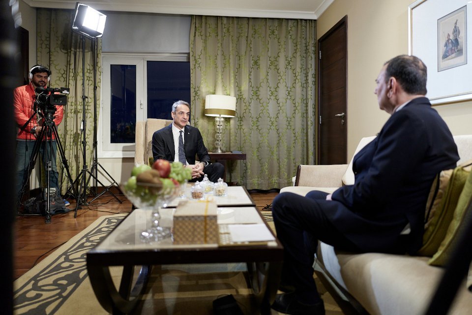Συνέντευξη Μητσοτάκη στον τηλεοπτικό σταθμό της Ινδίας Times Now και στον δημοσιογράφο Srinjoy Chowdhury