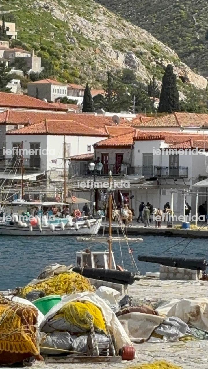 Το γύρισμα του Μπραντ Πιτ στο κρεοπωλείο της Υδρας