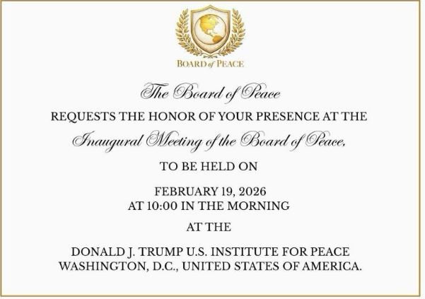 Το προσκλητήριο που έστειλε ο Τραμπ στους ηγέτες κρατών για το Συμβούλιο Ειρήνης