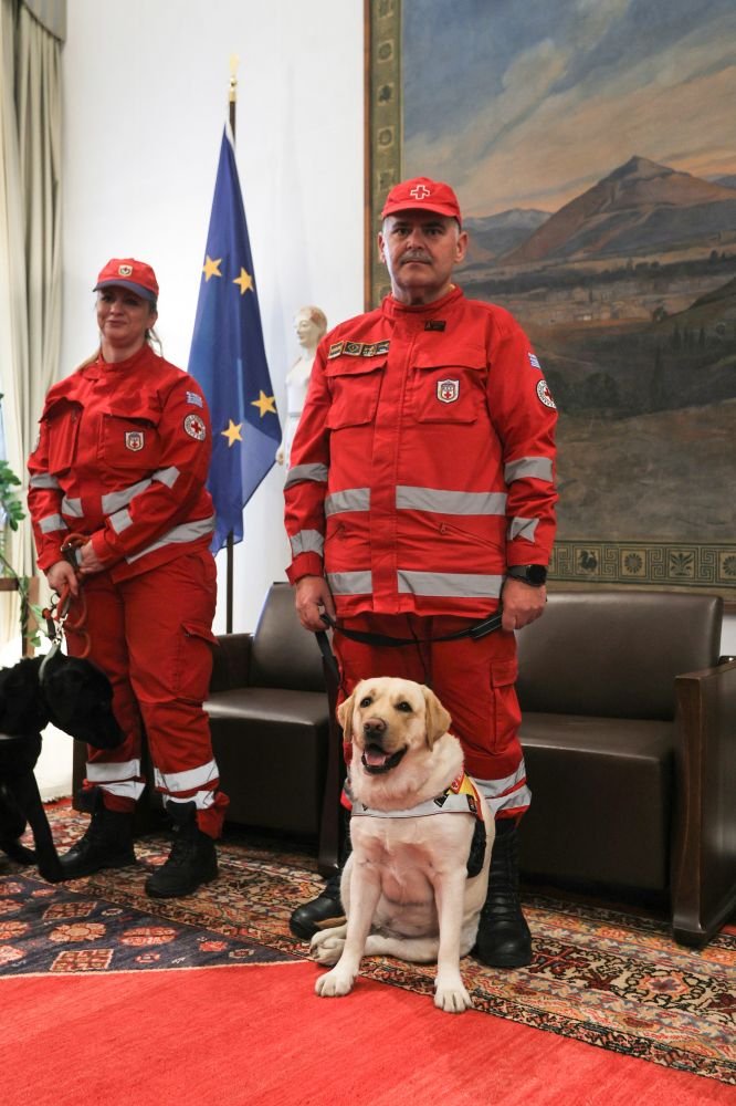 Δωρεά δύο σκύλων-διασωστών για την ενίσχυση της Κυνοφιλικής Ομάδας Έρευνας και Διάσωσης του Ελληνικού Ερυθρού Σταυρού