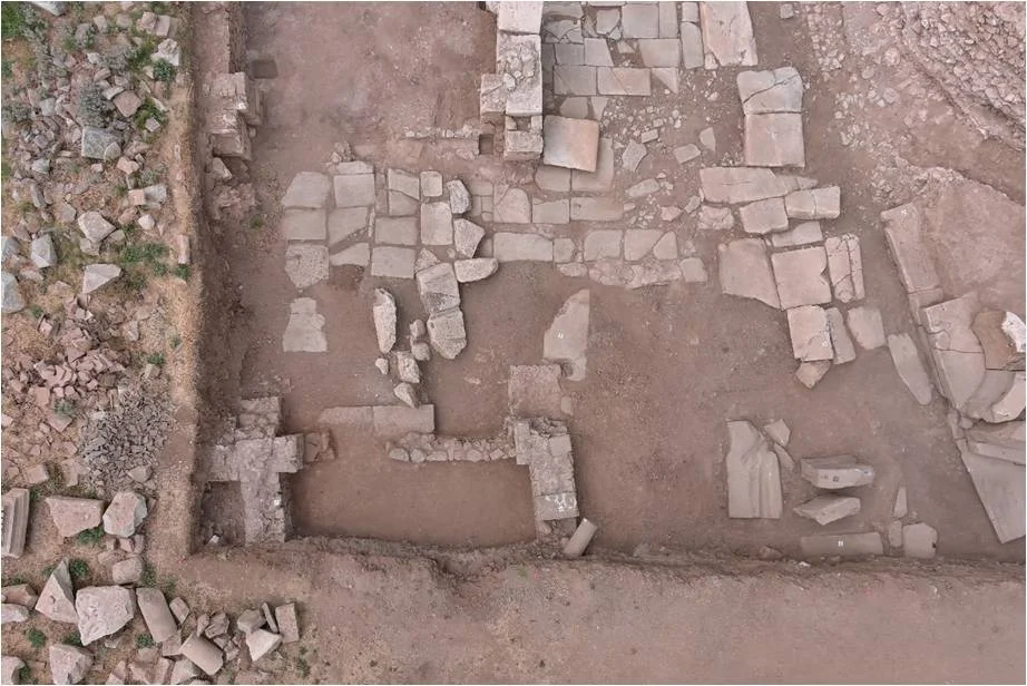 Άποψη του νοτιοανατολικού τμήματος της ανασκαφής