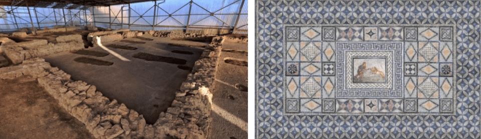 Υπάρχουσα κατάσταση αίθουσας 3δ3. Σχεδιαστική αναπαράσταση ψηφιδωτών