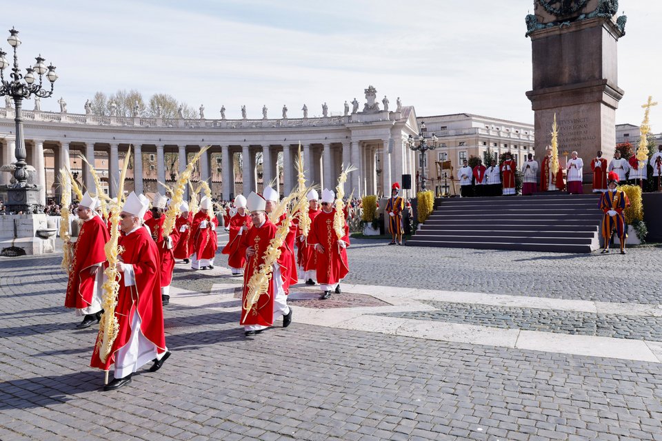 Κυριακή των Βαΐων σήμερα στο Βατικανό - AP Photo/Andrew Medichini