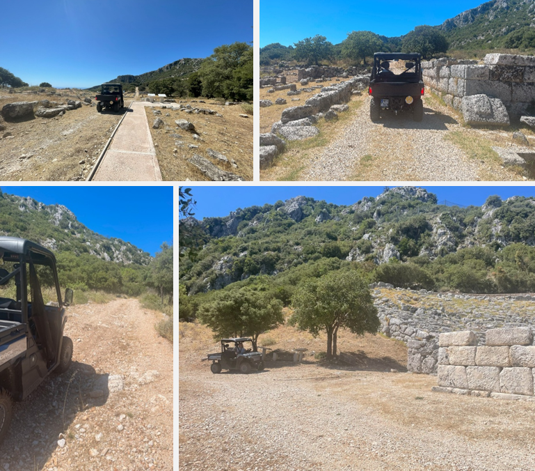 H προκρινόμενη πρόταση για τη βελτίωση της κινητικότητας εντός του αρχαιολογικού χώρου με χρήση ηλεκτρικού αμαξιδίου