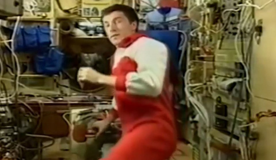 O Κρικάλεφ κατά τη διάρκεια της αποστολής / Φωτογραφία: youtube