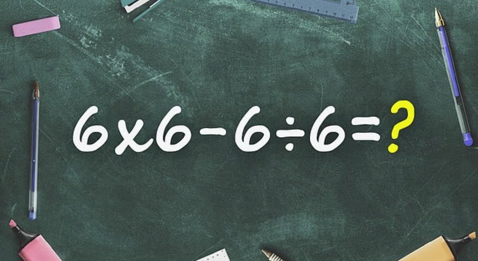 Η εξίσωση που προκάλεσε τη συζήτηση είναι η εξής: 6 × 6 − 6 ÷ 6 / X