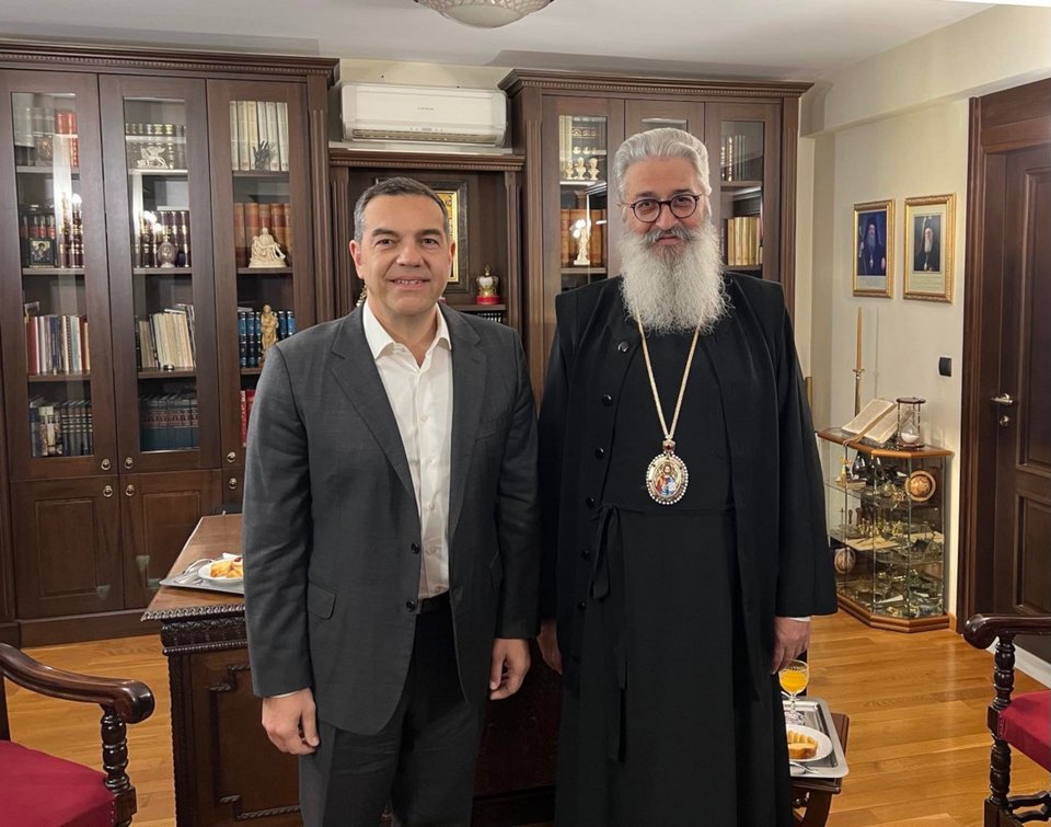 Συνάντηση Αλέξη Τσίπρα με Μητροπολίτη Άνθιμο στην Αλεξανδρούπολη