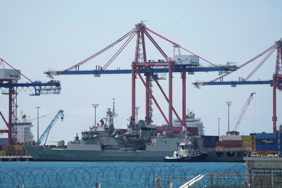 Η φρεγάτα «Ψαρά» στο λιμάνι της Λεμεσού