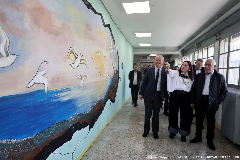 Επίσκεψη του Νικήτα Κακλαμάνη στις φυλακές Κορυδαλλού / Φωτογραφία: INTIME NEWS 