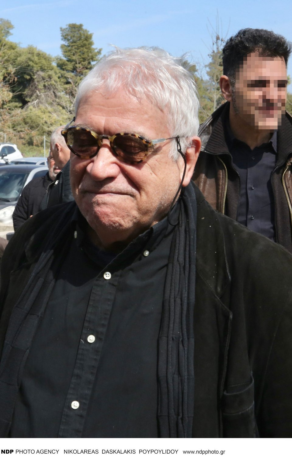 Ο Δημήτρης Πιατάς στην κηδεία του Χρήστου Βαλαβανίδη