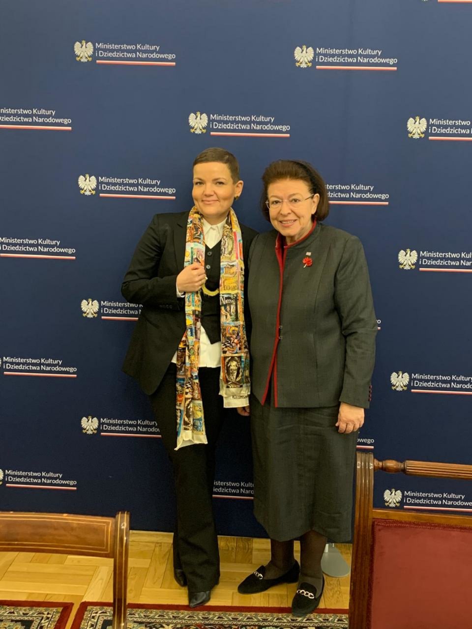 Η Υπουργός Πολιτισμού Λίνα Μενδώνη και η Υπουργός Πολιτισμού της Πολωνίας Μάρτα Τσιενκόφσκα