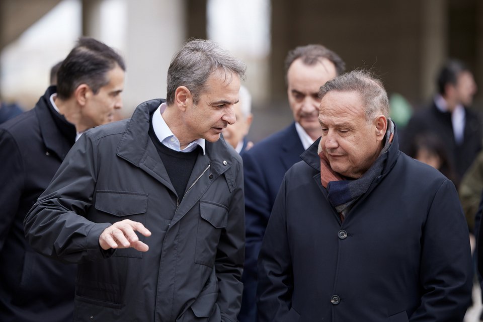 Ο Κυριάκος Μητσοτάκης με τον Στέλιο Αγγελούδη