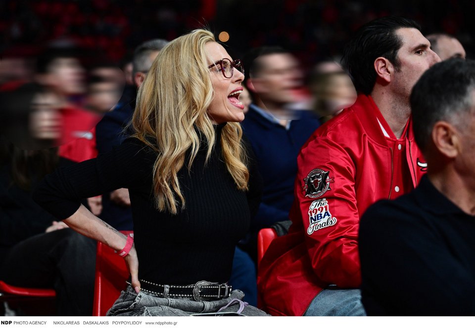 Η Ντορέττα Παπαδημητρίου με τον Γιώργο Γεροντιδάκη στο ΣΕΦ.