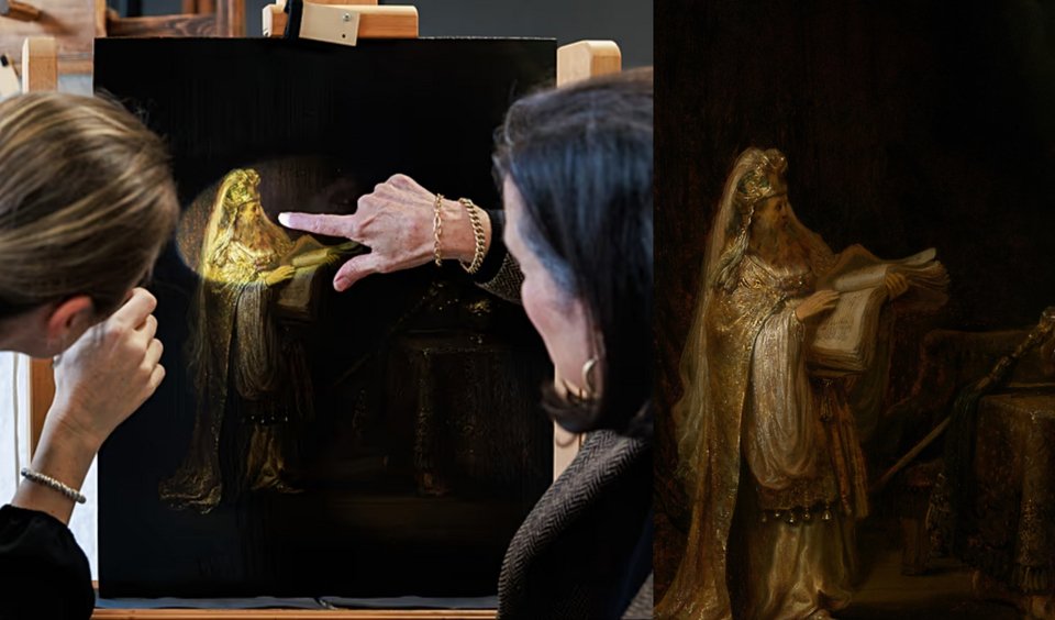 Έπειτα από δύο χρόνια προσεκτικής εξέτασης, η μελέτη αποκάλυψε ότι τα χρώματα που χρησιμοποιούνται στο "Όραμα του Ζαχαρία στον ναό" υπάρχουν επίσης στα έργα που είχε φιλοτεχνήσει ο Ρέμπραντ την ίδια περίοδο