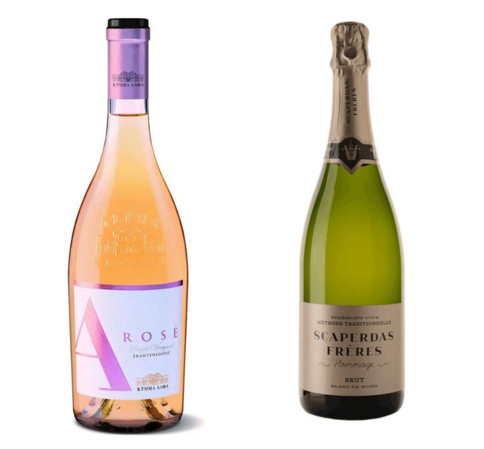 Καλύτερος ροζέ οίνος   Ροζέ Single Vineyard Σκαντζόχοιρος / Καλύτερος αφρώδης/ημιαφρώδης οίνος Scaperdas Frères Hommage Blanc De Noirs