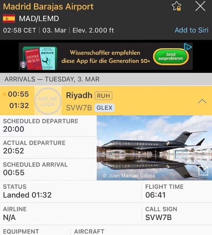 Τα στοιχεία πτήσης του ιδιωτικού τζετ του Κριστιάνο Ρονάλντο