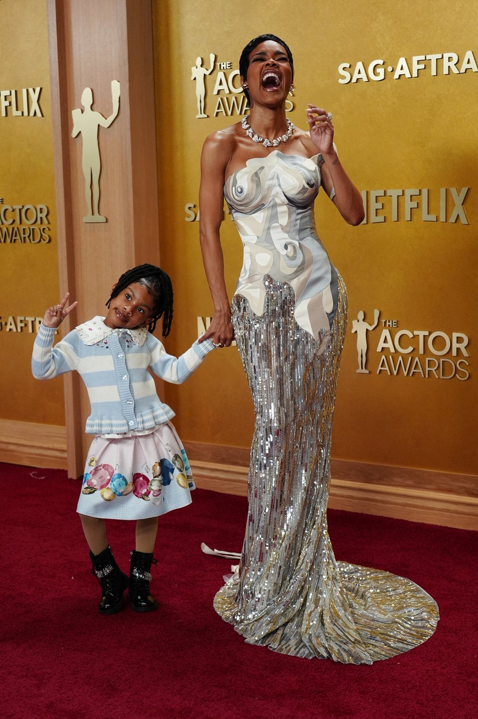 Η Teyana Taylor με την κόρη της Rue Rose 