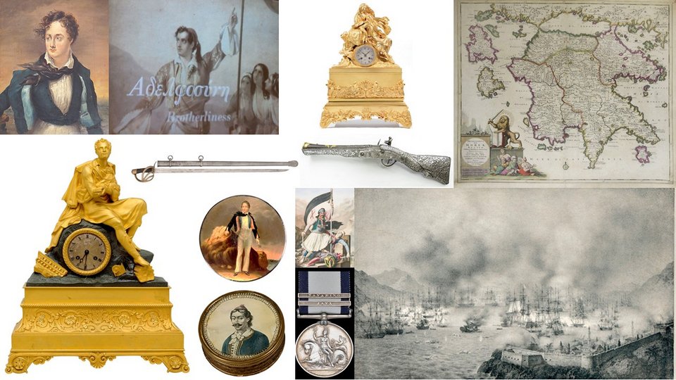 Στις συλλογές του Μουσείου περιλαμβάνονται έργα τέχνης, πρωτότυπος οπλισμός εποχής, προσωπικά αντικείμενα του λόρδου Βύρωνα και άλλων επιφανών Φιλελλήνων, Τύπος και ιστορικά τεκμήρια, κοσμήματα, έπιπλα, ενδυμασίες