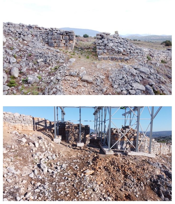 Νότια Πύλη, πριν και κατά τη διάρκεια των εργασιών αποκατάστασης