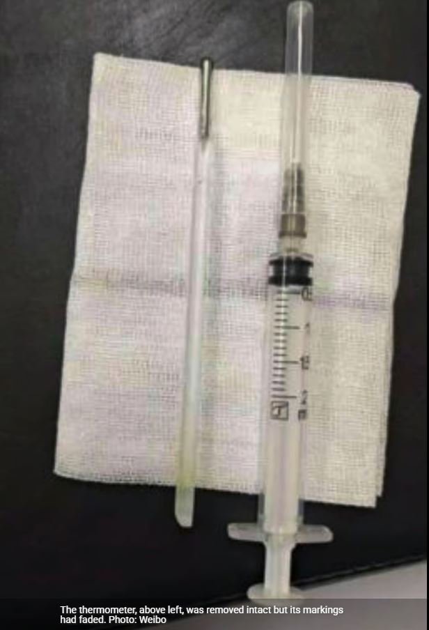 Το θερμόμετρο αφαιρέθηκε ακέραιο, αν και οι ενδείξεις μέτρησης είχαν πλέον ξεθωριάσει