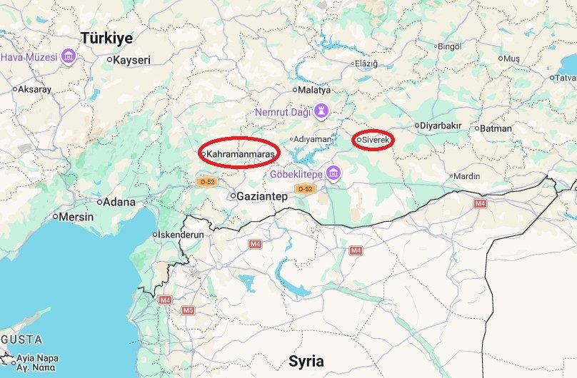 Οι δύο πόλεις στη νοτιοανατολική Τουρκία, στις οποίες έγιναν οι ένοπλες επιθέσεις σε σχολεία / Google maps