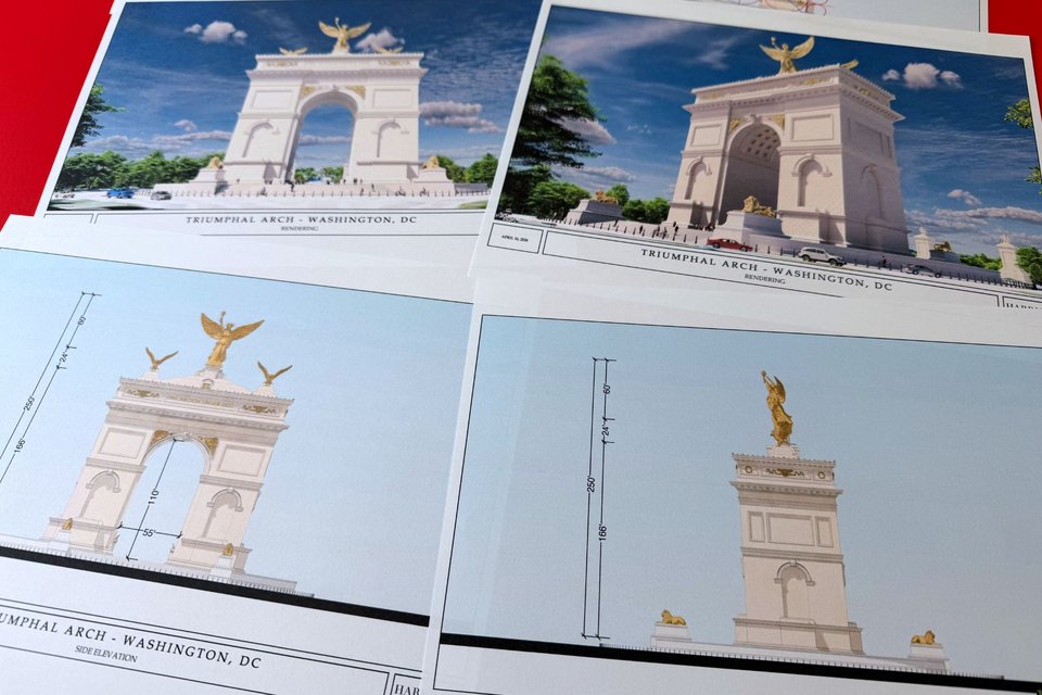 Τα σχέδια της αψίδας του θριάμβου στις ΗΠΑ