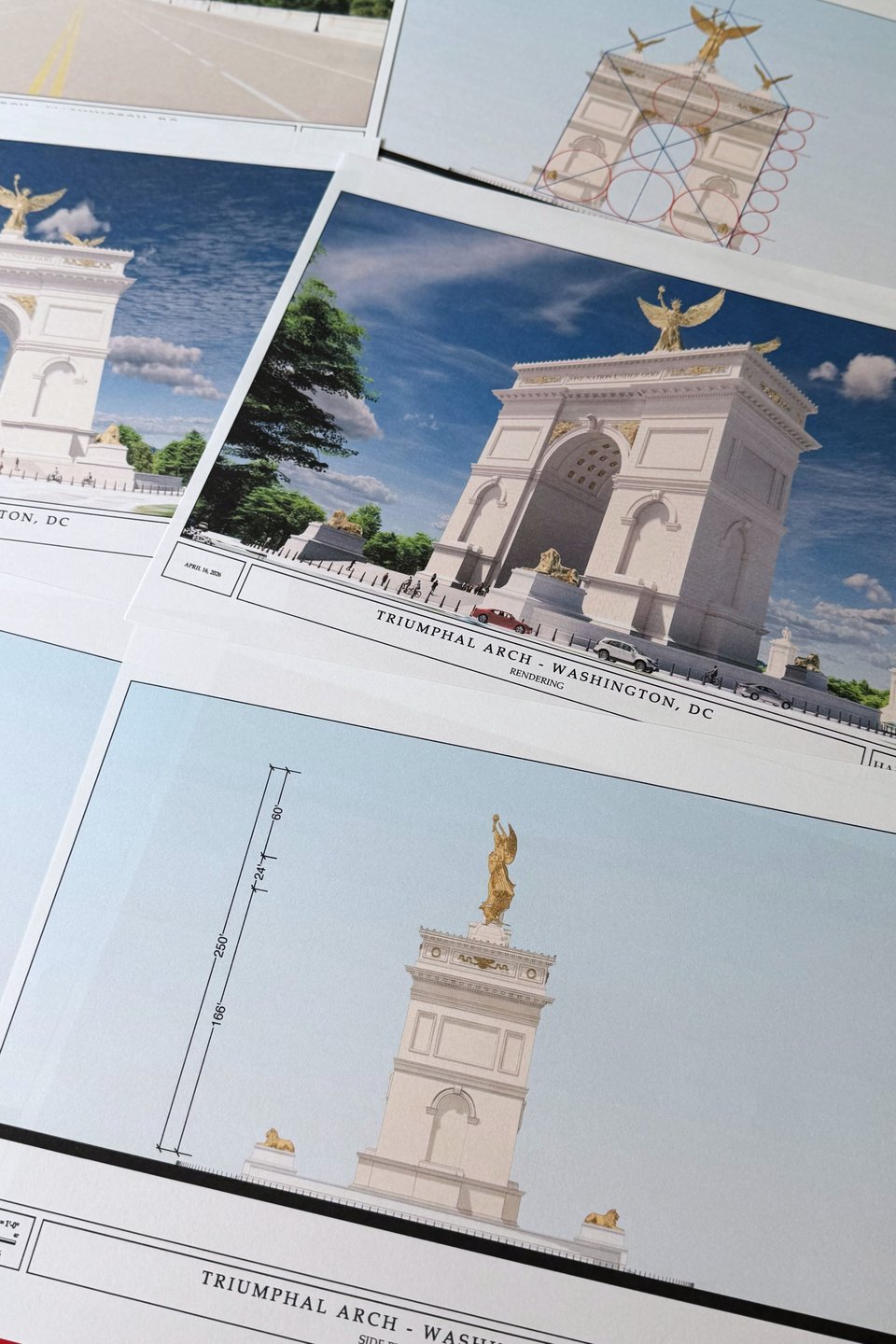 Τα σχέδια της αψίδας του θριάμβου στις ΗΠΑ