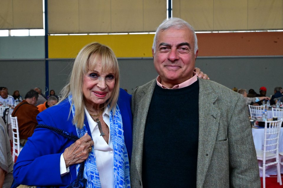 H Άννα Φόνσου με τον πρόεδρο του Κ.Υ.Α.Δ.Α., Νίκο Χρυσόγελο 